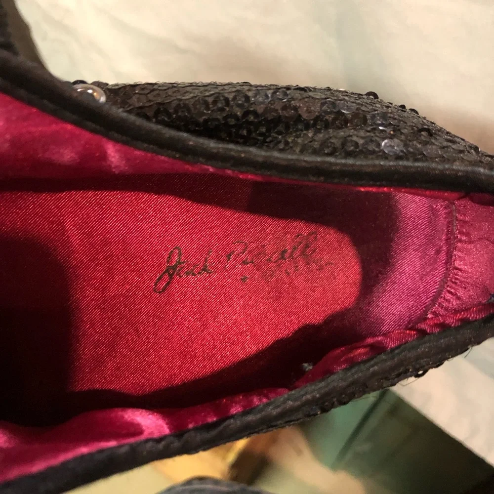 Converse/ Jack Purcell  Black Sequin Women's Sneakers - Picture 8 of 8